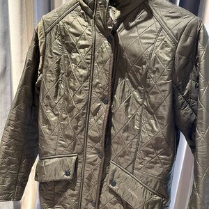 Barbour women’s Crawford Cavalary Quilted Olive Green Jacket